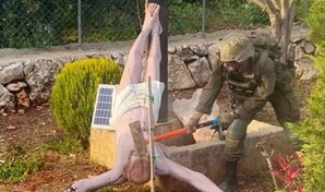 Un soldado israel&iacute; destroza a martillazos estatua de Cristo en L&iacute;bano, Netanyahu condena la acci&oacute;n