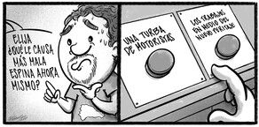 Caricatura de Noticiero Poteleche 22 abril 2026