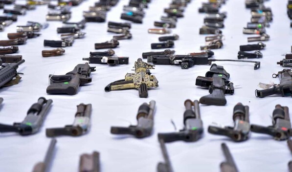 Interior y Polic&iacute;a destruye 2,268 armas de fuego incautadas