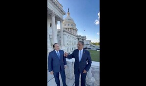 Jos&eacute; Paliza recorre el Congreso de EE. UU. junto al dominicano Adriano Espaillat