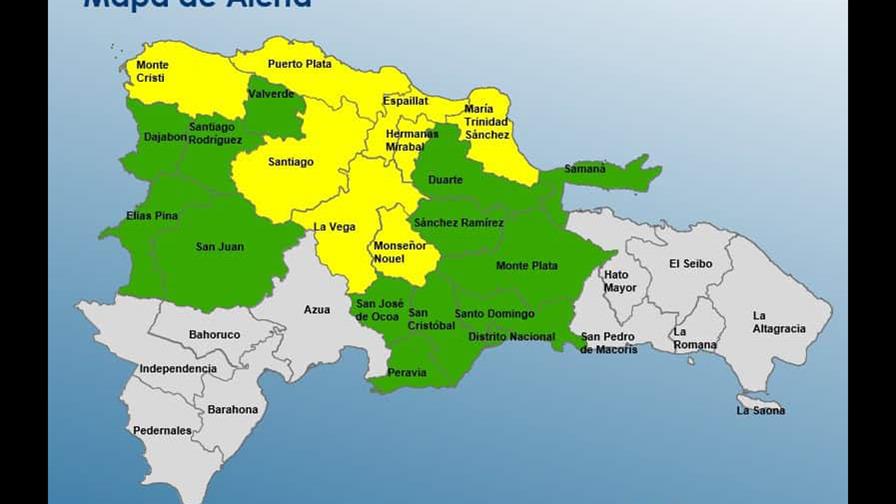 El COE eleva a ocho las provincias en alerta amarilla por efectos de vaguada