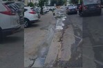 Residentes en Naco exigen a la Caasd reparación definitiva de tubería tras fuga de agua