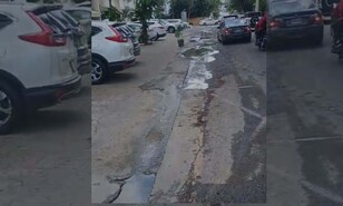 Residentes en Naco exigen a la Caasd reparaci&oacute;n definitiva de tuber&iacute;a tras fuga de agua