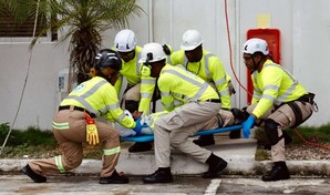 El Ministerio de Trabajo desarrolla una demostración de ejercicios de brigadas de emergencia