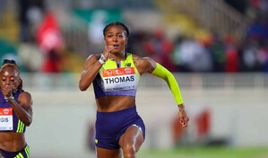 La estadounidense Gabby Thomas logra el doblete en 100 y 200 metros en el Keino Classic