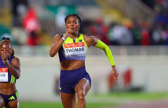 La estadounidense Gabby Thomas logra el doblete en 100 y 200 metros en el Keino Classic