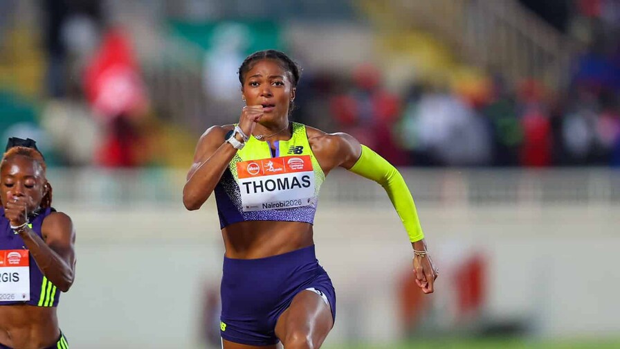 La estadounidense Gabby Thomas logra el doblete en 100 y 200 metros en el Keino Classic