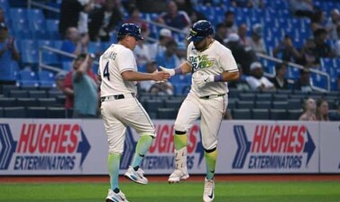 Junior Caminero despacha dos jonrones en la victoria de los Rays sobre Mellizos