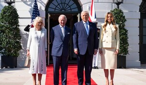 Trump recibe a Carlos III para tomar el t&eacute; y le muestra la nueva colmena de la Casa Blanca