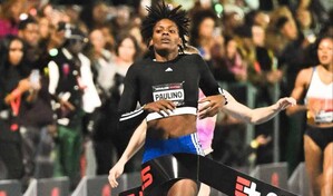 Marileidy Paulino gana y establece r&eacute;cord en la cita de Doha de la Liga Diamante
