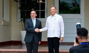El canciller dominicano recibe a su hom&oacute;logo espa&ntilde;ol en visita oficial