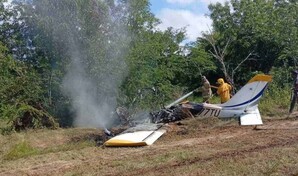 Las autoridades investigan accidente de aeronave en Dajab&oacute;n; tripulantes est&aacute;n estables