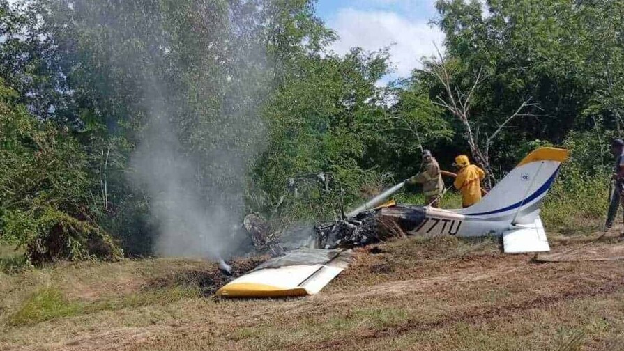 Las autoridades investigan accidente de aeronave en Dajab&oacute;n; tripulantes est&aacute;n estables