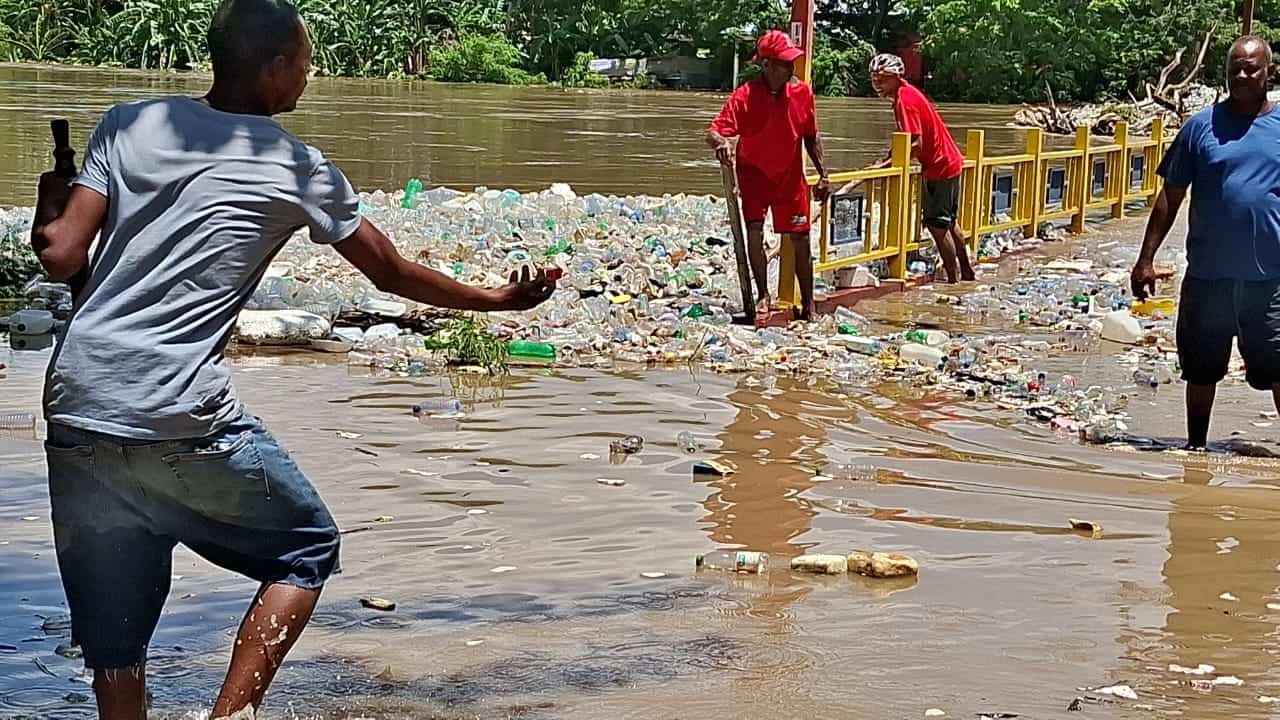 R&iacute;o Yaque del Norte, cuyas aguas han comenzado a desbordarse.