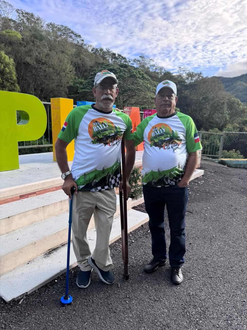 C&eacute;sar Pujols y Vianelo Pujols, miembros fundadores del Rally El Pinar.
