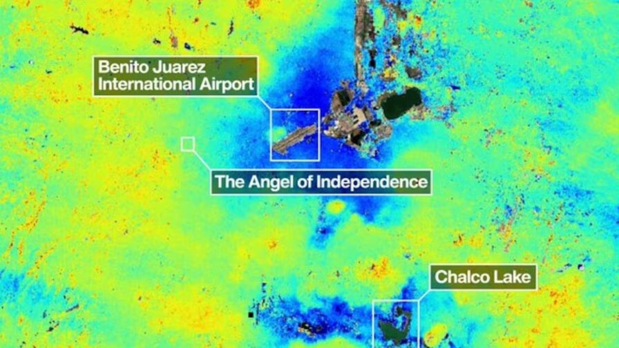 Nuevo sat&eacute;lite de la NASA revela en tiempo real el hundimiento de la Ciudad de M&eacute;xico