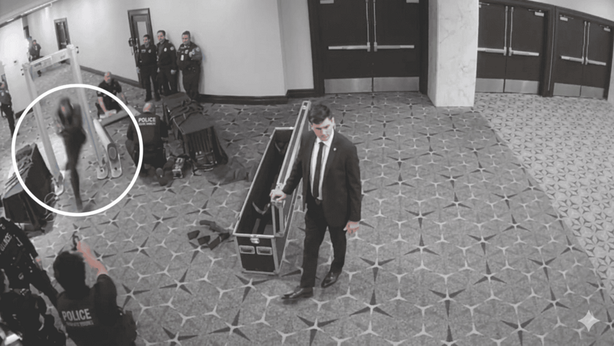 Nuevo v&iacute;deo muestra a Cole Allen disparando a un agente durante la cena de corresponsales