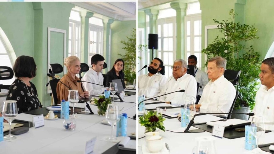 Roberto &Aacute;lvarez se re&uacute;ne con la jefa de la Oficina de Apoyo a las Naciones Unidas en Hait&iacute;