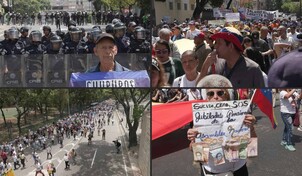 Trabajadores protestan en Caracas tras aumento salarial