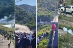 Manifestaci&oacute;n contra miner&iacute;a en San Juan termina con bombas lacrim&oacute;genas, chorros de agua y heridos