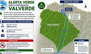 Emiten alerta verde para la provincia Valverde y proh&iacute;ben uso de balnearios por caudal de presa