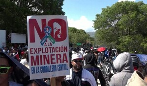 Agua s&iacute;, oro no, la protesta contra proyecto minero canadiense en San Juan