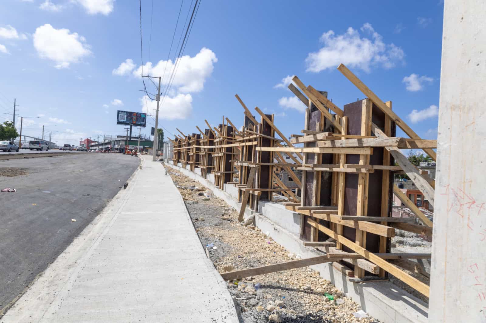 As&iacute; avanzan los trabajos en la marginal del&nbsp;kil&oacute;metro 9 de la autopista Duarte
