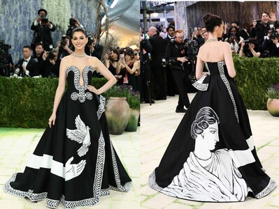 Anne Hathaway destaca en la Met Gala 2026