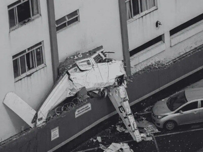 Dos muertos al estrellarse avioneta contra un edificio en Brasil
