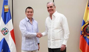 Abinader y su hom&oacute;logo de Ecuador se reunieron en privado en Rep&uacute;blica Dominicana