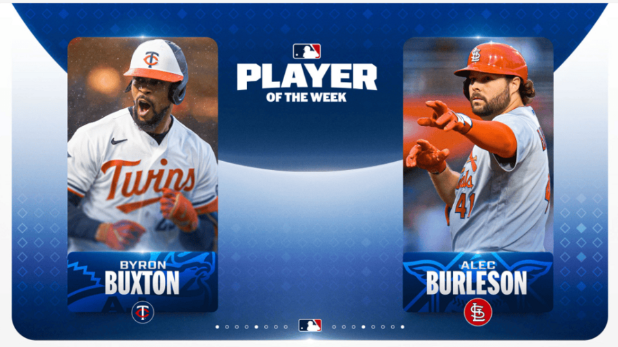 Buxton y Burleson son elegidos Jugadores de la Semana en MLB