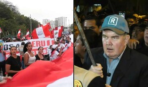 Miles protestan en Lima por supuesto fraude en las elecciones presidenciales
