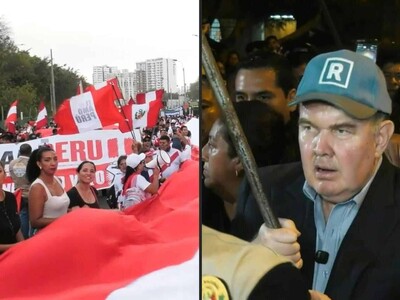Protesta multitudinaria en Lima por supuesto fraude electoral