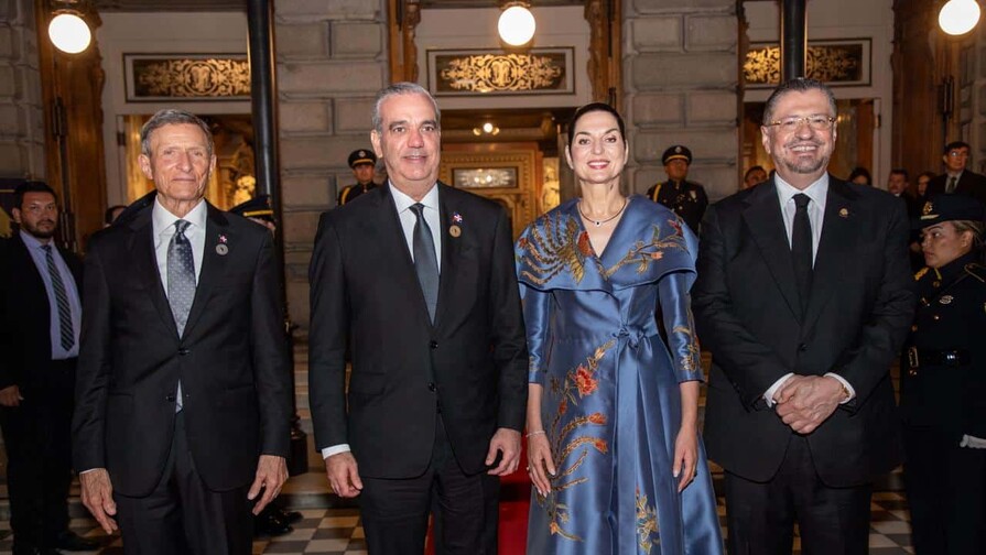 Abinader participa en cena oficial ofrecida por su hom&oacute;logo de Costa Rica, Rodrigo Chaves