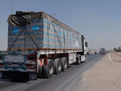Convoy de ayuda humanitaria Gaza parte desde Argelia