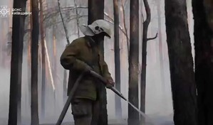 Importante incendio forestal en la zona radioactiva de Chern&oacute;bil tras la ca&iacute;da de un dron