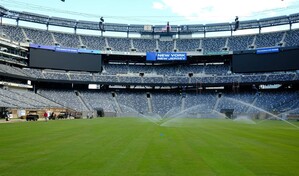Instalan el c&eacute;sped del estadio de la final del Mundial