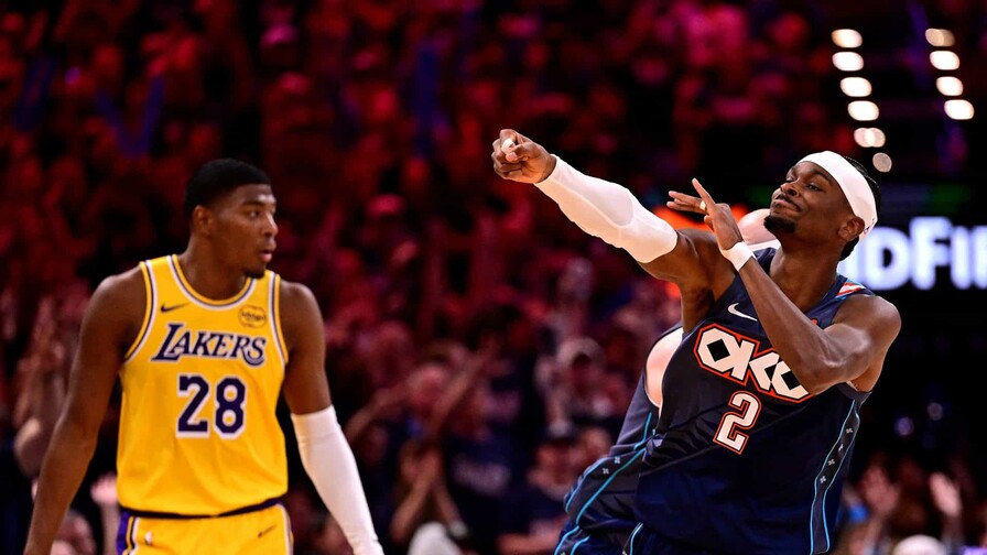 Thunder aguanta embate de Lakers en partido 300 de LeBron en playoffs