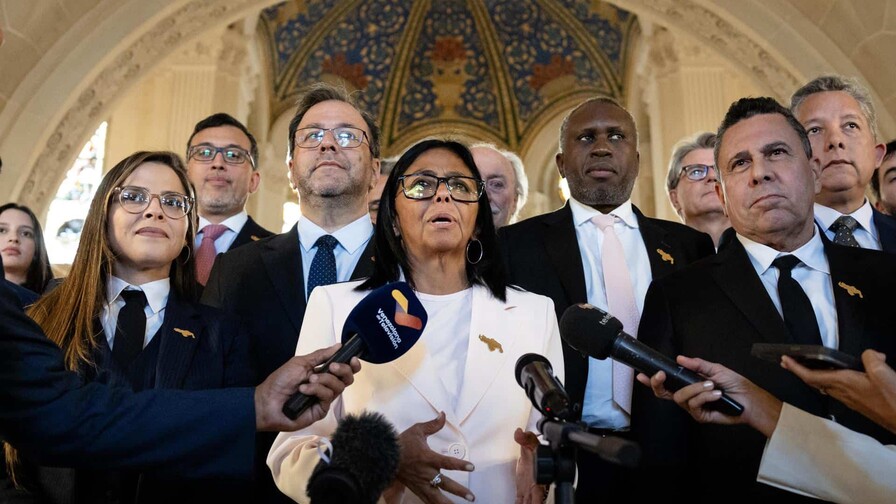 Delcy Rodr&iacute;guez denuncia que Reino Unido le impidi&oacute; acceso a evidencias en la CIJ