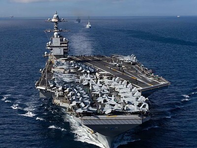 Regreso del USS Gerald Ford tras operaciones en Europa y Caribe
