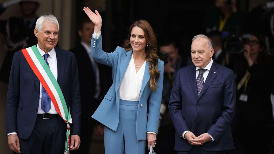 Kate Middleton viaja a Italia, en su primera visita oficial al extranjero desde su c&aacute;ncer