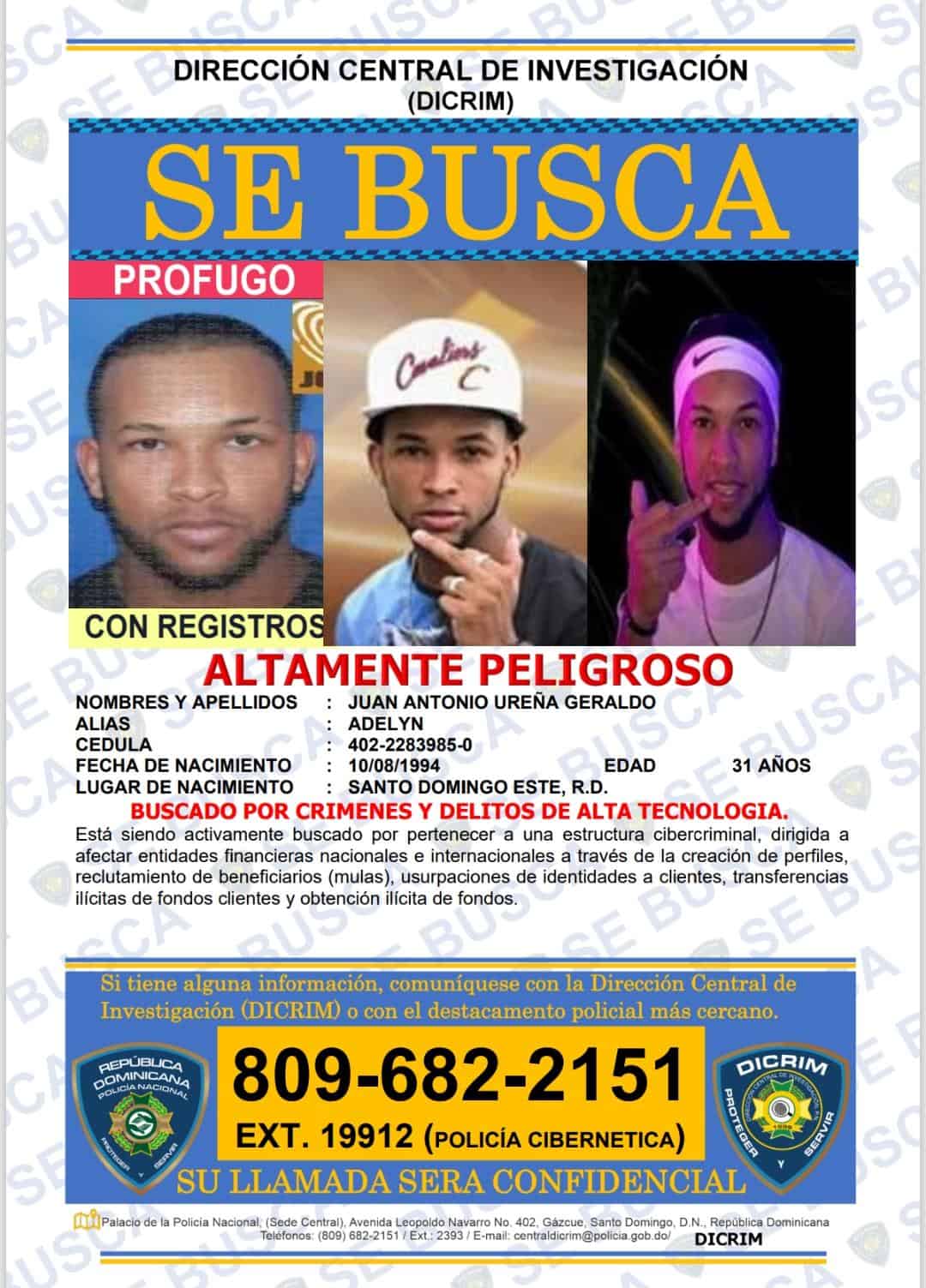 Aviso de b&uacute;squeda y captura de la Polic&iacute;a Nacional
