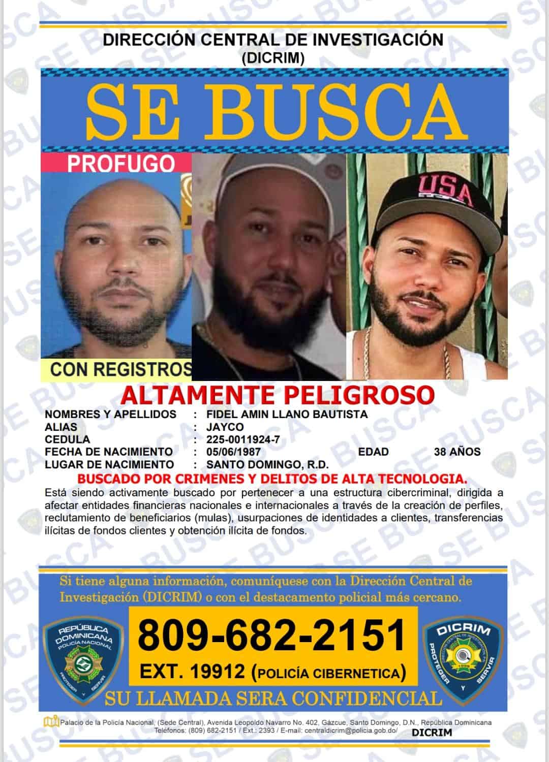 Aviso de b&uacute;squeda y captura de la Polic&iacute;a Nacional
