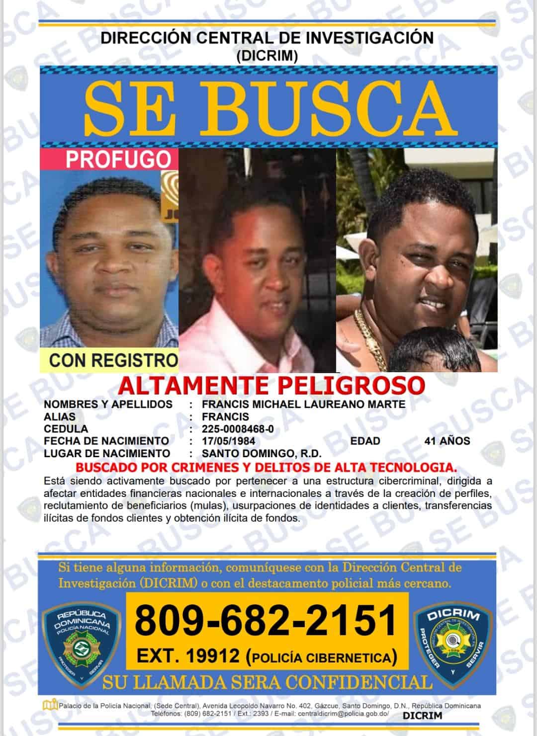 Aviso de b&uacute;squeda y captura de la Polic&iacute;a Nacional
