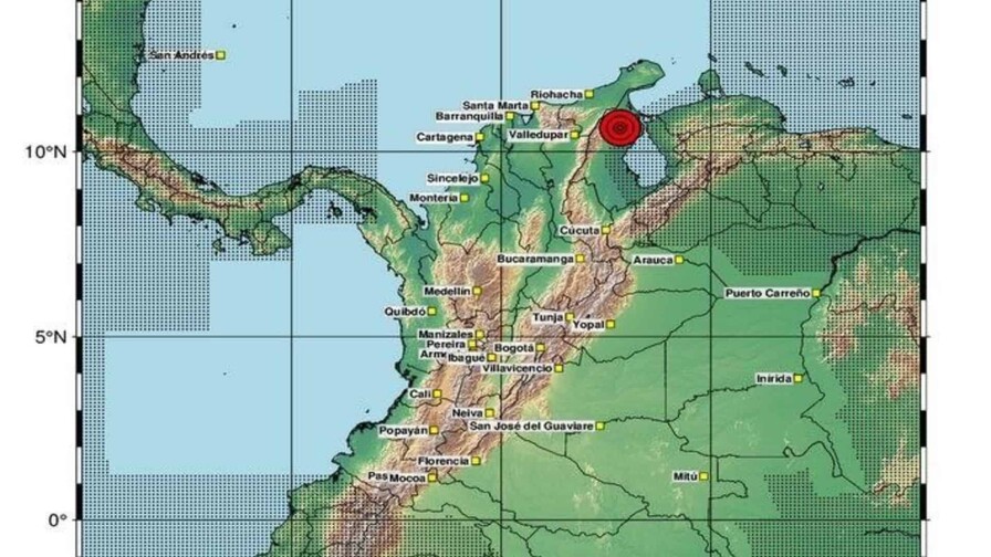 Un temblor de magnitud 4.3 sacude el noroeste de Venezuela