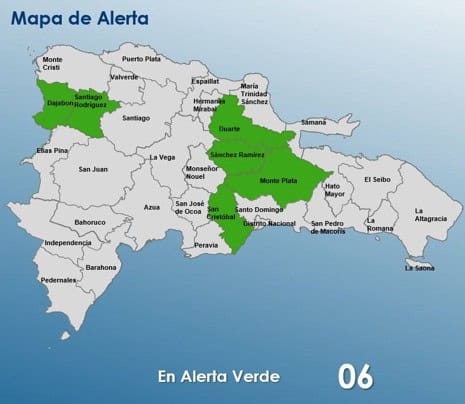 COE reduce a seis las provincias en alerta verde por incidencia de una vaguada en el pa&iacute;s