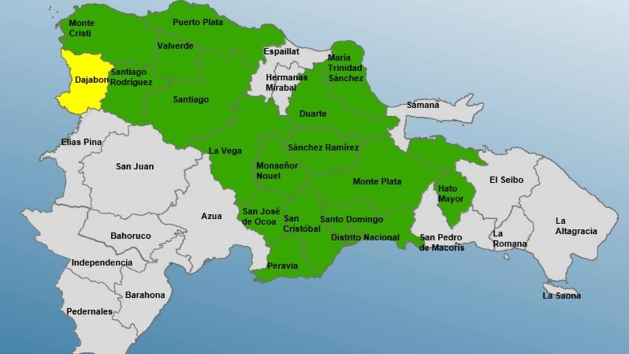 El COE mantiene 17 provincias y el Distrito Nacional bajo alerta por vaguada El COE mantiene 17 provincias y el Distrito Nacional bajo alerta por vaguada