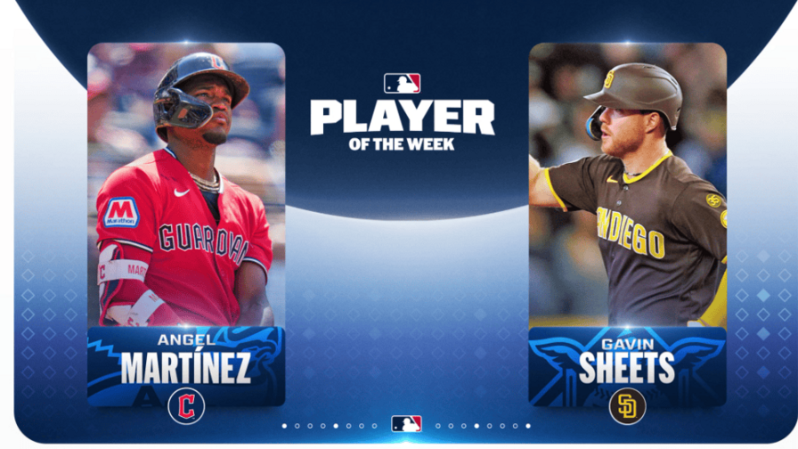 Angel Mart&iacute;nez y Gavin Sheets son reconocidos como jugadores de la semana en MLB