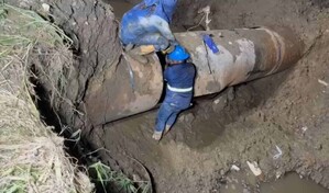 Contin&uacute;an trabajos para solucionar aver&iacute;a que mantiene sin agua a varios sectores del DN
