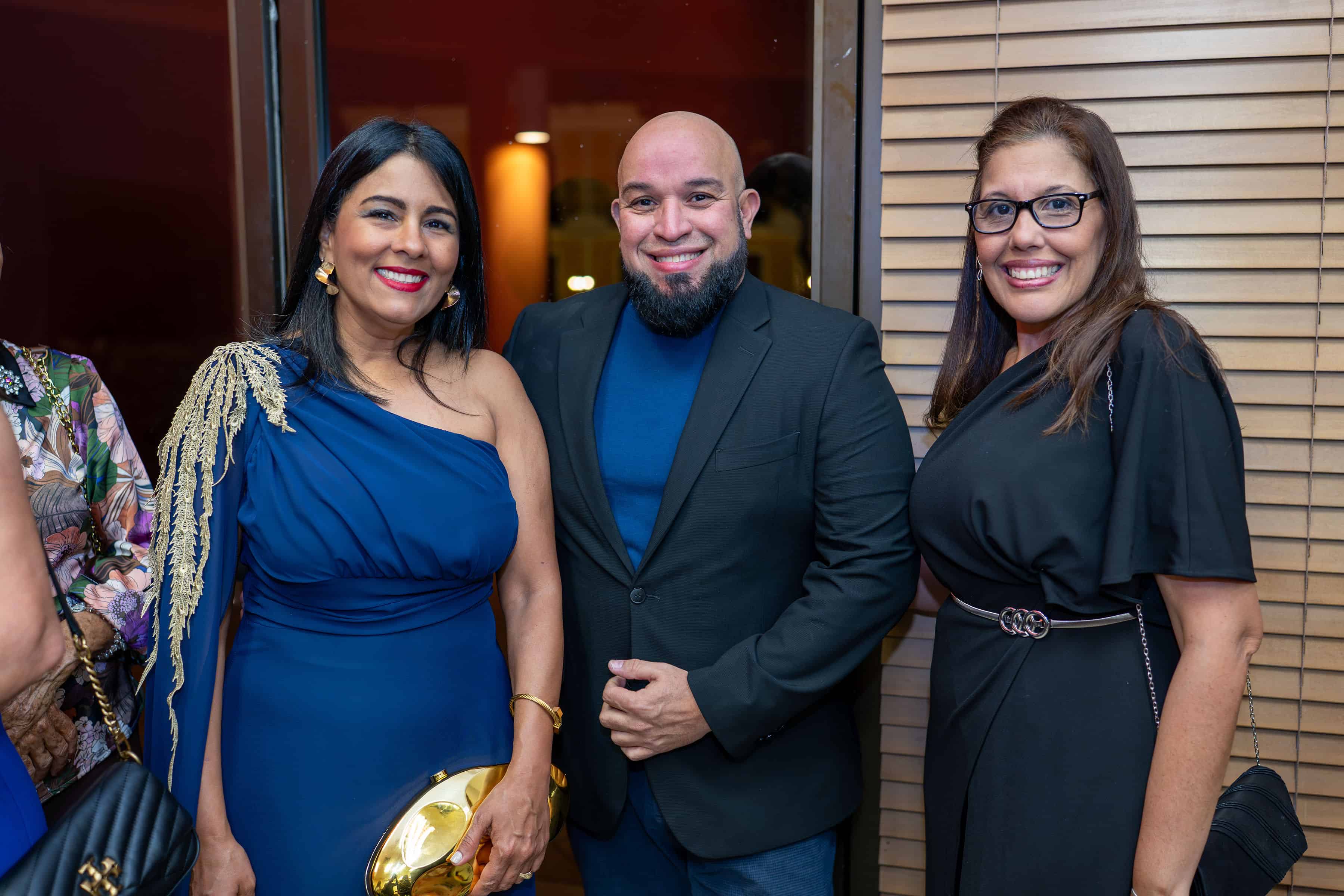 Martha de Lara, Edwin Félix y Dilcia Uceta.